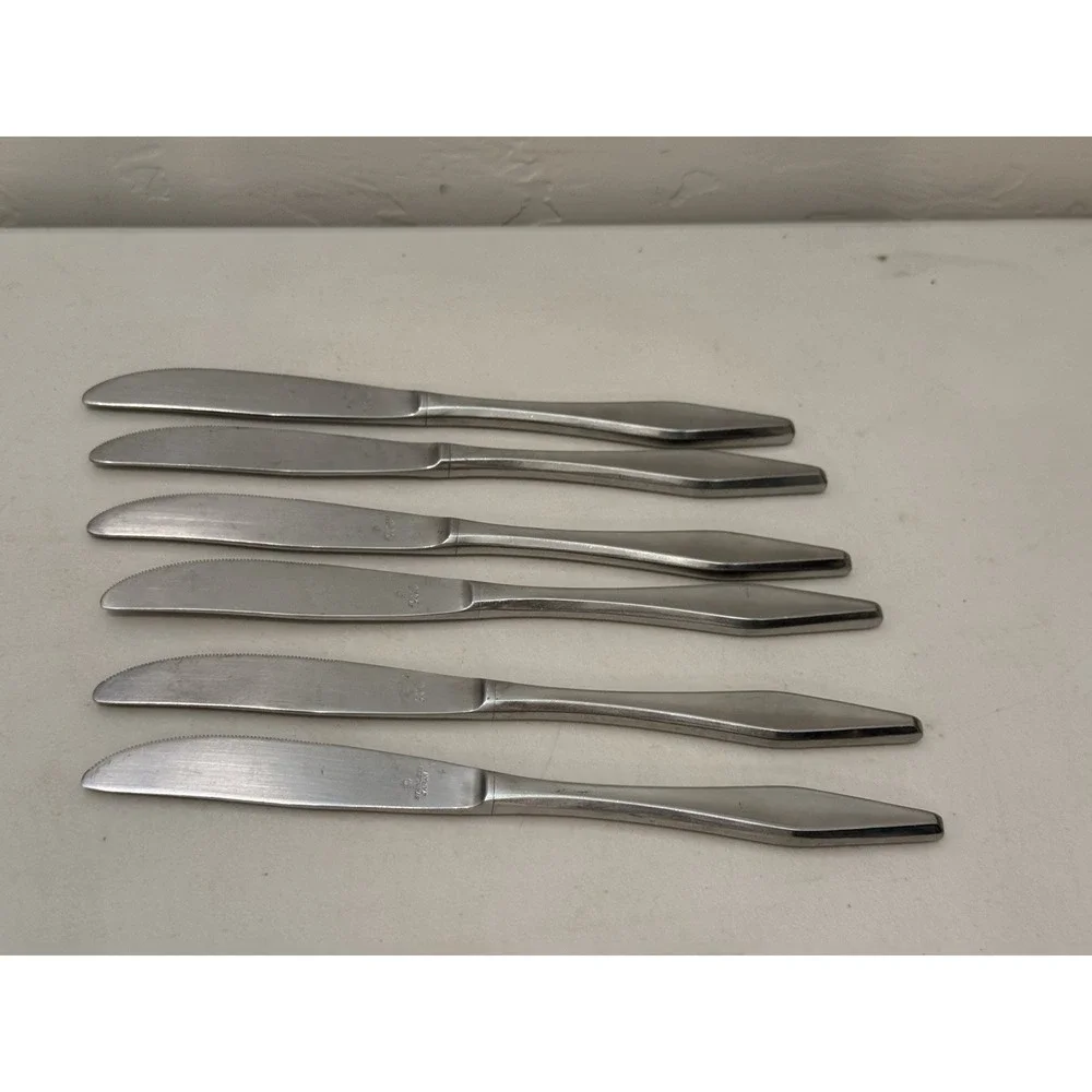 Lot of 6 Vintage Montgomery Ward Stainless Japan 9